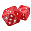 King Exchange Red rolling dice icon
