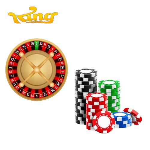 King Exchange Roulette wheel and poker chips